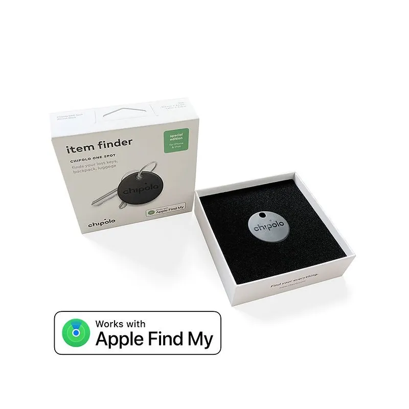 CHIPOLO ONE SPOT PRETO, LOCALIZADOR DE OBJETOS COMPATÍVEL COM BUSCAR DA APPLE NO IOS - The Shop Gamer