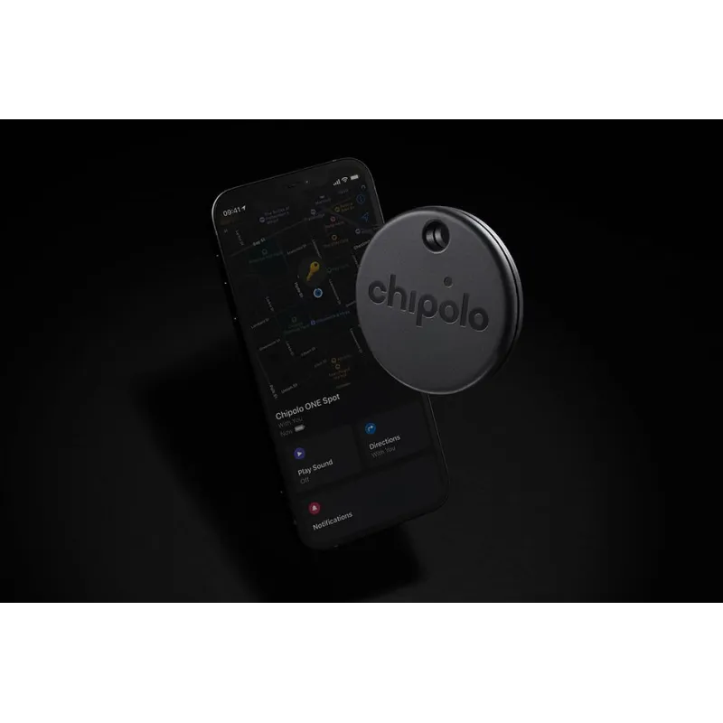 CHIPOLO ONE SPOT NOIR, LOCALISATEUR D’OBJETS COMPATIBLE AVEC LOCALISER D’APPLE SUR IOS - The Shop Gamer