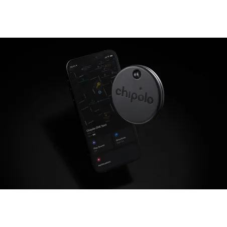 CHIPOLO ONE SPOT PRETO, LOCALIZADOR DE OBJETOS COMPATÍVEL COM BUSCAR DA APPLE NO IOS - The Shop Gamer