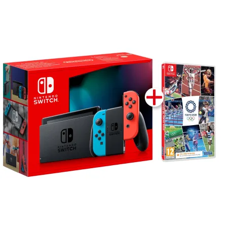 NINTENDO SWITCH NEON + JUEGOS OLÍMPICOS TOKYO 2020, BOÎTE AVEC CODE DE TÉLÉCHARGEMENT - The Shop Gamer