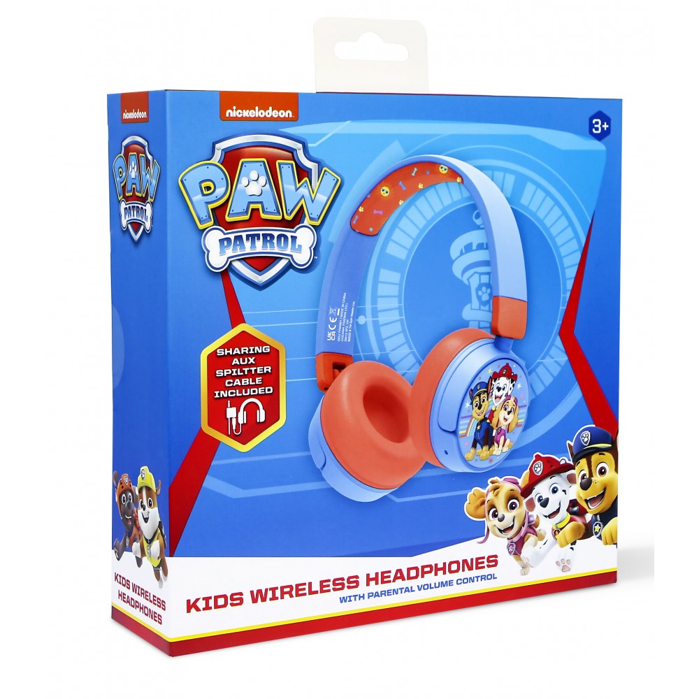 AURICULARES INFANTILES INALÁMBRICOS PATRULLA CANINA BLUETOOTH PLEGABLES