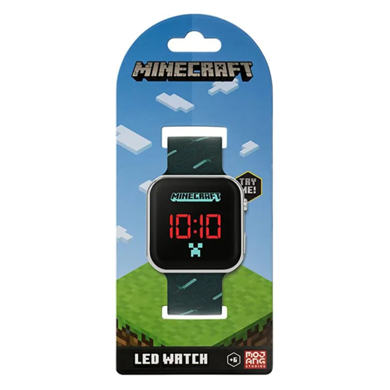 OROLOGIO DIGITALE LED PER BAMBINI MINECRAFT ACCUTIME - The Shop Gamer