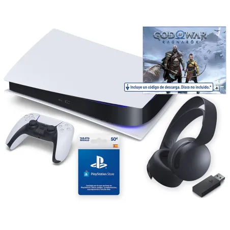 CONSOLE PS5 NUMÉRIQUE + TÉLÉCHARGEMENT GOD OF WAR RAGNARÖK + CASQUE PULSE 3D + CARTE PSN 50 € - The Shop Gamer