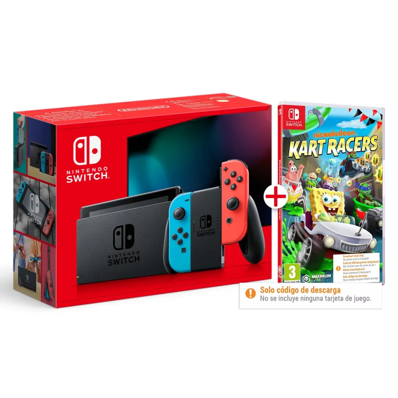 CONSOLE NINTENDO SWITCH + JEU COMPLET NICKELODEON KART RACERS, CODE DE TÉLÉCHARGEMENT NUMÉRIQUE - The Shop Gamer
