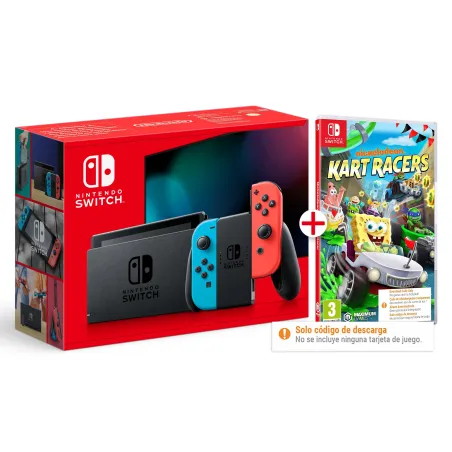CONSOLE NINTENDO SWITCH + GIOCO COMPLETO NICKELODEON KART RACERS, CODICE DI DOWNLOAD DIGITALE - The Shop Gamer