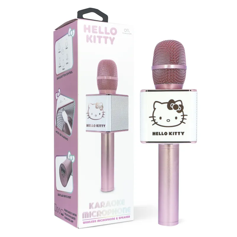 DRAADLOZE HELLO KITTY-KARAOKEMICROFOON MET LUIDSPREKER - The Shop Gamer