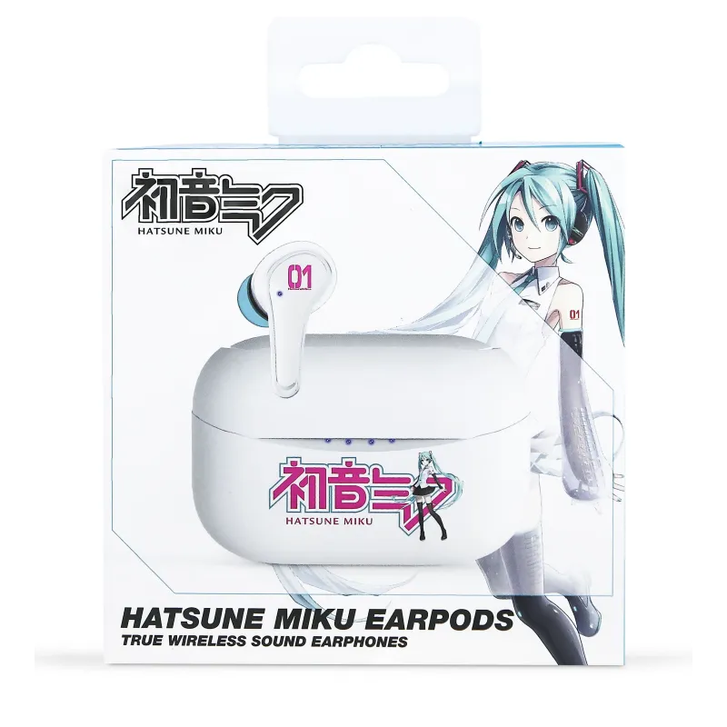 AURICULARES TRUE WIRELESS SOUND HATSUNE MIKU SEM FIOS COM ESTOJO DE CARREGAMENTO - The Shop Gamer