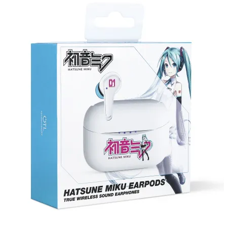 AURICULARES TRUE WIRELESS SOUND HATSUNE MIKU SEM FIOS COM ESTOJO DE CARREGAMENTO - The Shop Gamer