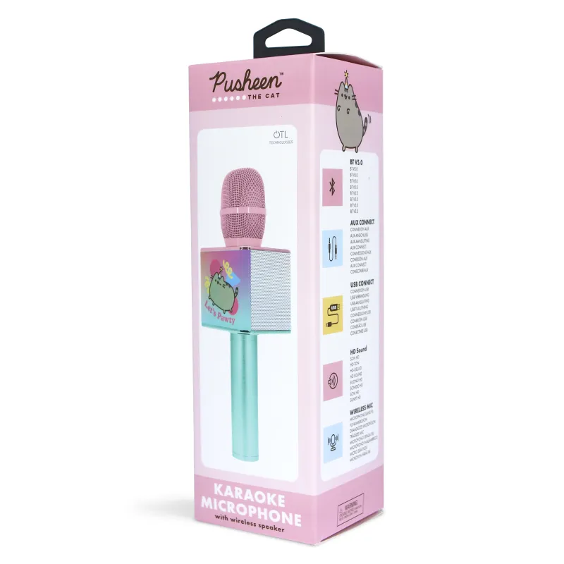 DRAADLOZE KARAOKEMICROFOON PUSHEEN MET LUIDSPREKER VOOR ELKE GELUIDSBRON - The Shop Gamer