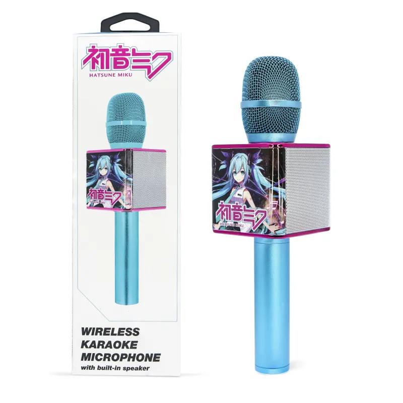 HATSUNE MIKU WIRELESS KARAOKE MICROPHONE WITH SPEAKER FOR ANY SOUND SOURCE - The Shop Gamer