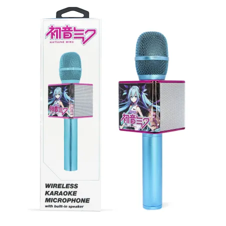 MICROPHONE KARAOKÉ SANS FIL HATSUNE MIKU AVEC HAUT-PARLEUR, POUR TOUTE SOURCE AUDIO - The Shop Gamer