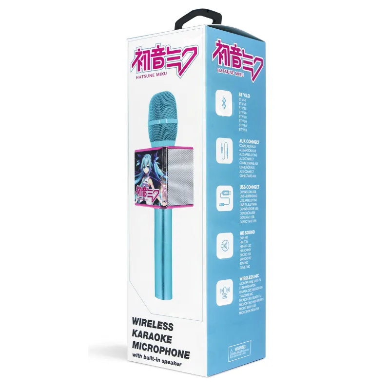 HATSUNE MIKU WIRELESS KARAOKE MICROPHONE WITH SPEAKER FOR ANY SOUND SOURCE - The Shop Gamer