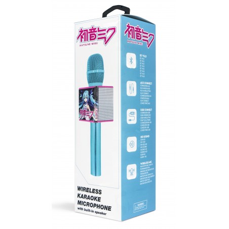 MICRÓFONO KARAOKE HATSUNE MIKU INALÁMBRICO CON ALTAVOZ PARA CUALQUIER FUENTE DE SONIDO
