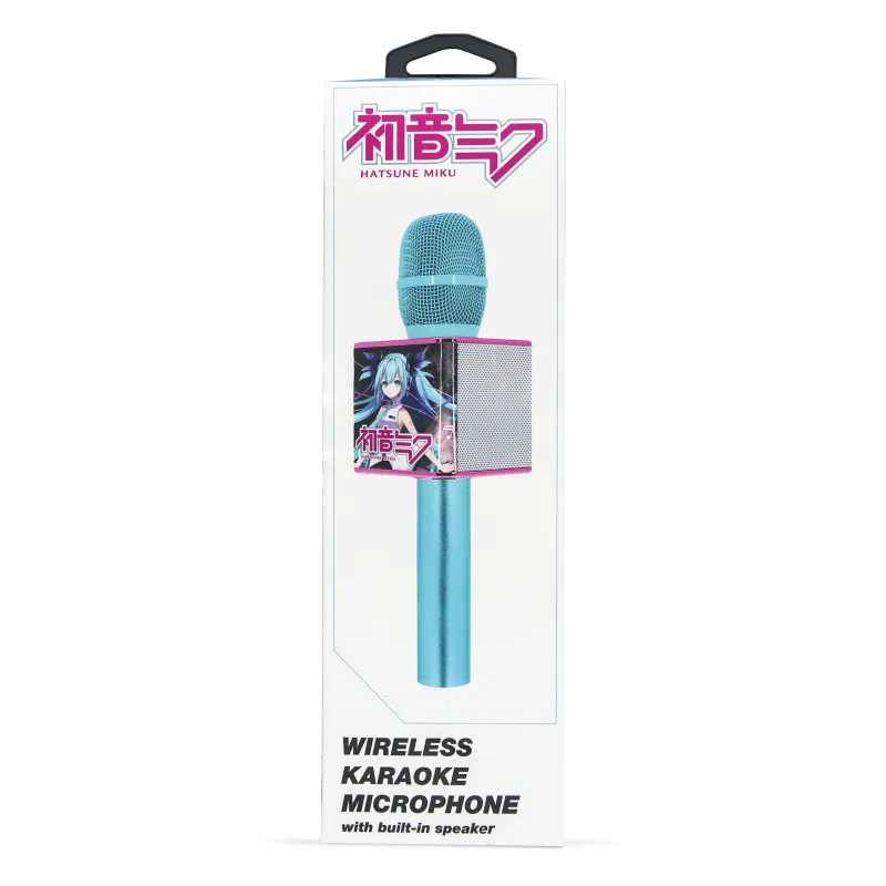 MICROPHONE KARAOKÉ SANS FIL HATSUNE MIKU AVEC HAUT-PARLEUR, POUR TOUTE SOURCE AUDIO - The Shop Gamer