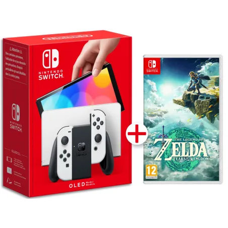 CONSOLE NINTENDO SWITCH MODELLO OLED + THE LEGEND OF ZELDA TEARS OF THE KINGDOM GIOCO FISICO - The Shop Gamer