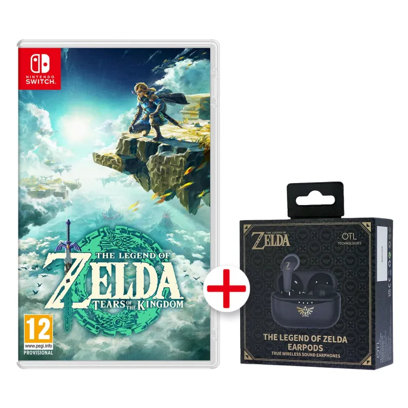THE LEGEND OF ZELDA TEARS OF THE KINGDOM FYSIEKE GAME NINTENDO SWITCH + OFFICIËLE ZELDA EARPODS - The Shop Gamer