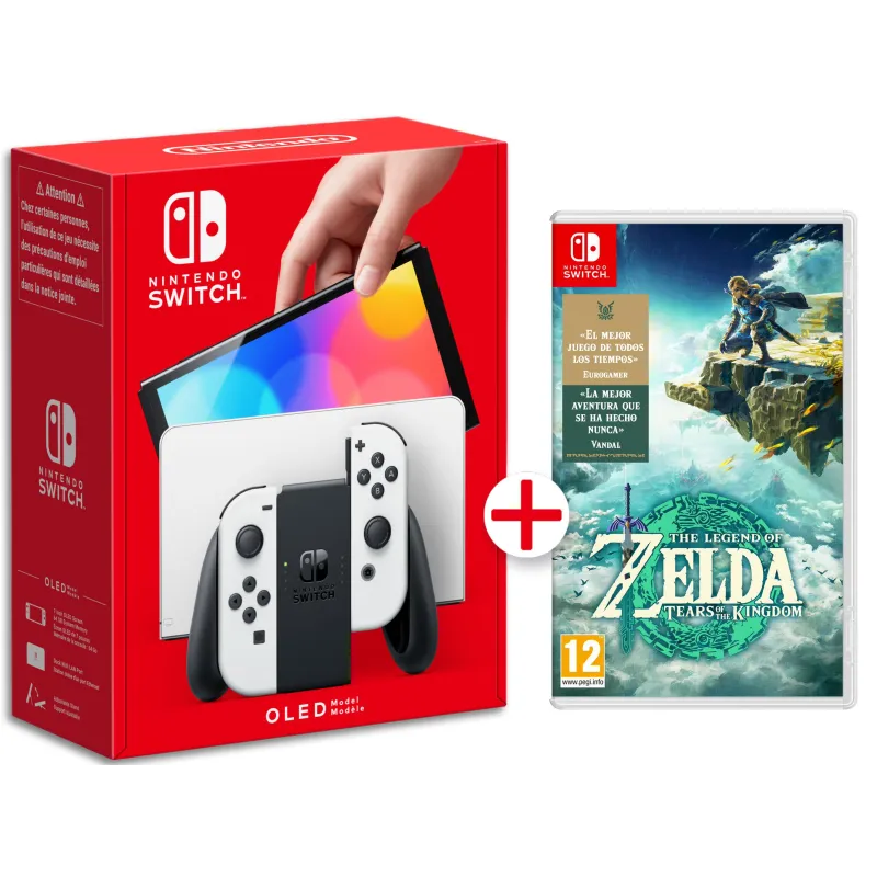 CONSOLE NINTENDO SWITCH MODELLO OLED + THE LEGEND OF ZELDA TEARS OF THE KINGDOM GIOCO FISICO - The Shop Gamer