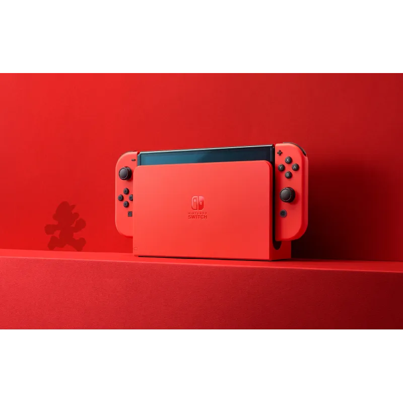 NINTENDO SWITCH MODÈLE OLED ROUGE ÉDITION MARIO, VERSION ESPAGNOLE, AUCUN JEU INCLUS - The Shop Gamer