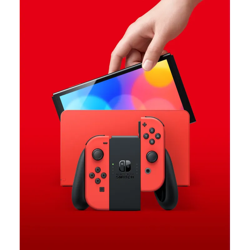 NINTENDO SWITCH MODÈLE OLED ROUGE ÉDITION MARIO, VERSION ESPAGNOLE, AUCUN JEU INCLUS - The Shop Gamer