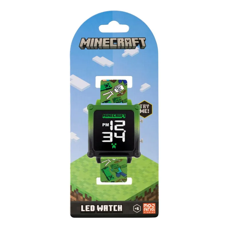 SPORTIEF LED-HORLOGE MINECRAFT MET KLEURVERLOOP - The Shop Gamer