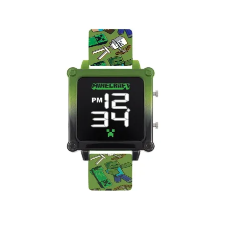 SPORTIEF LED-HORLOGE MINECRAFT MET KLEURVERLOOP - The Shop Gamer