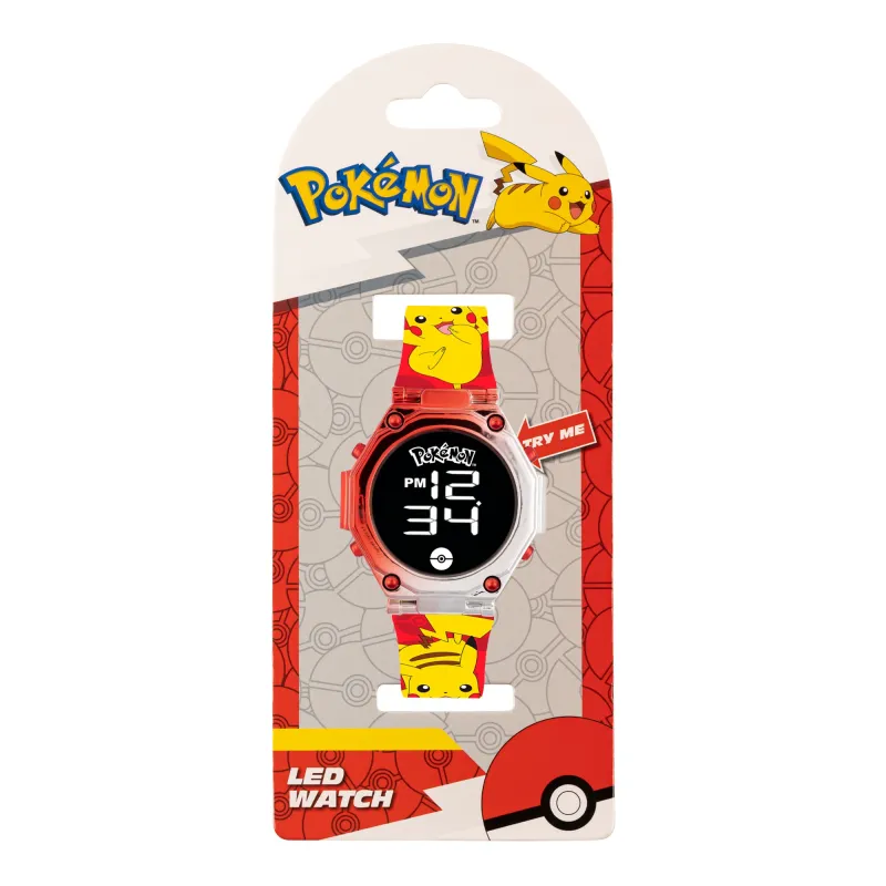 RELÓGIO ESPORTIVO POKÉMON COM LANTERNA - The Shop Gamer