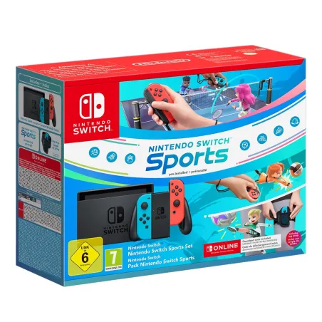 KONSOLE NINTENDO SWITCH + NINTENDO SWITCH SPORTS + BEINBAND + 3-MONATS-ABO NINTENDO SWITCH ONLINE - The Shop Gamer