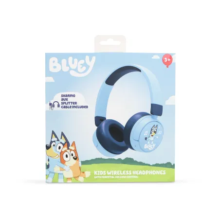 CUFFIE WIRELESS PER BAMBINI BLUEY CON CONTROLLO PARENTALE DEL VOLUME E CAVO PER CONDIVIDERE L’AUDIO - The Shop Gamer