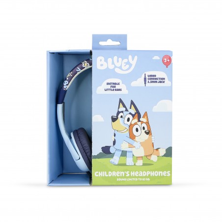 AURICULARES INFANTILES CON CABLE BLUEY LIMITADOS EN VOLUMEN DE COLOR AZUL