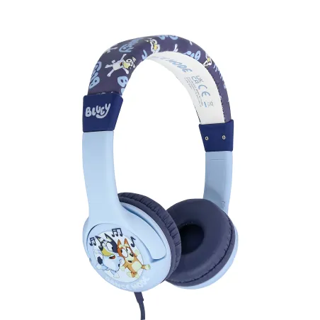 AUSCULTADORES INFANTIS COM FIO BLUEY, VOLUME LIMITADO, AZUIS - The Shop Gamer