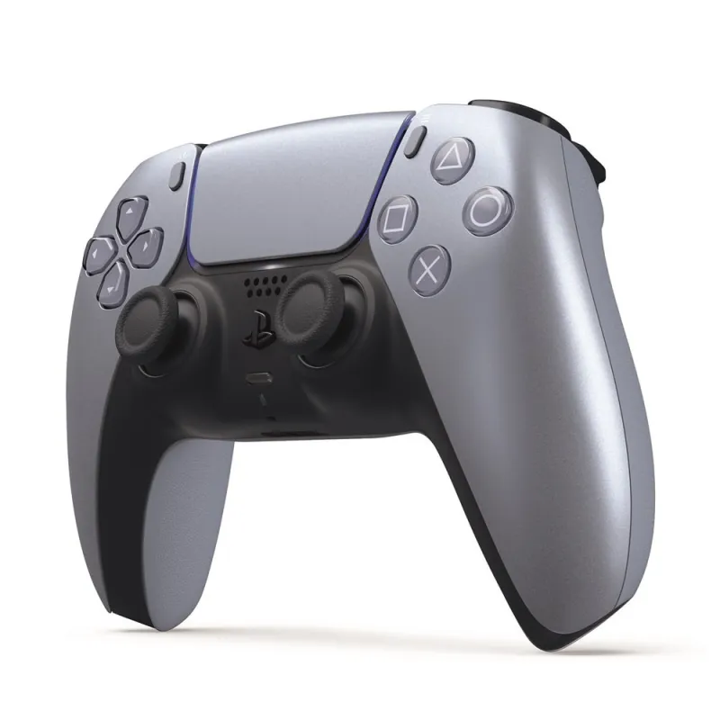 CONTROLLER WIRELESS DUALSENSE PS5 COLORE METALLIZZATO STERLING SILVER SOLO PER PLAYSTATION 5 - The Shop Gamer