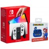 CONSOLA NINTENDO SWITCH MODELO OLED ELIGE TU COLOR + AURICULARES INALÁMBRICOS SUPER MARIO CON ESTUCHE CARGA COLOR AZUL OFICIALES