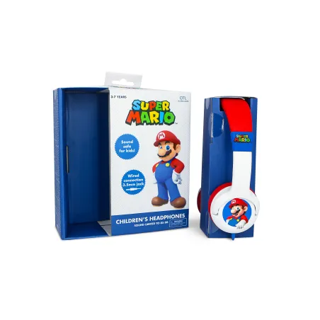 CASQUE AUDIO FILAIRE POUR ENFANTS SUPER MARIO, VOLUME LIMITÉ, BLANC ET ROUGE - The Shop Gamer