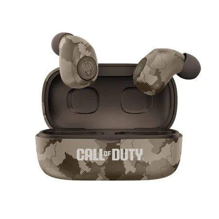 ÉCOUTEURS INTRA-AURICULAIRES SANS FIL CALL OF DUTY, CAMOUFLAGE DÉSERT, AVEC BOÎTIER DE CHARGE - The Shop Gamer