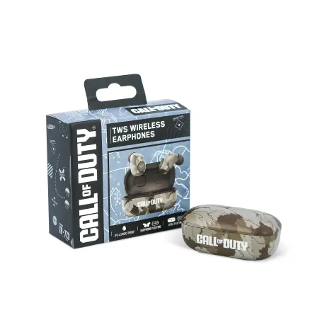 ÉCOUTEURS INTRA-AURICULAIRES SANS FIL CALL OF DUTY, CAMOUFLAGE DÉSERT, AVEC BOÎTIER DE CHARGE - The Shop Gamer