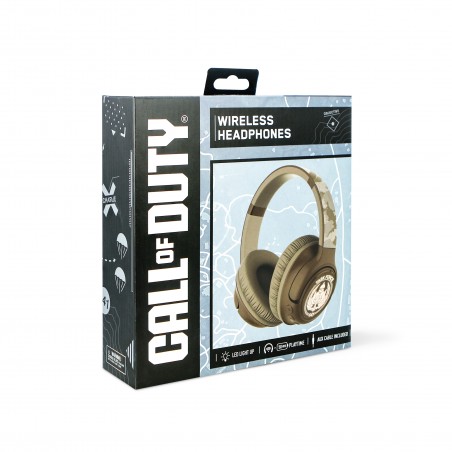 AURICULARES INALÁMBRICOS PLEGABLES CON LUZ LED CALL OF DUTY TASK FORCE 141 COLOR CAMUFLAJE