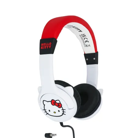 CUFFIE CABLATE PER BAMBINI HELLO KITTY, VOLUME LIMITATO, BIANCHE E ROSSE - The Shop Gamer