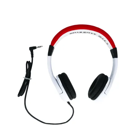 AURICULARES INFANTIS COM FIO HELLO KITTY, VOLUME LIMITADO, BRANCO E VERMELHO - The Shop Gamer