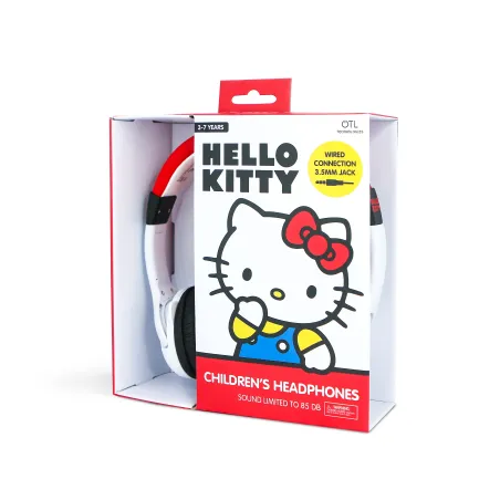 CUFFIE CABLATE PER BAMBINI HELLO KITTY, VOLUME LIMITATO, BIANCHE E ROSSE - The Shop Gamer