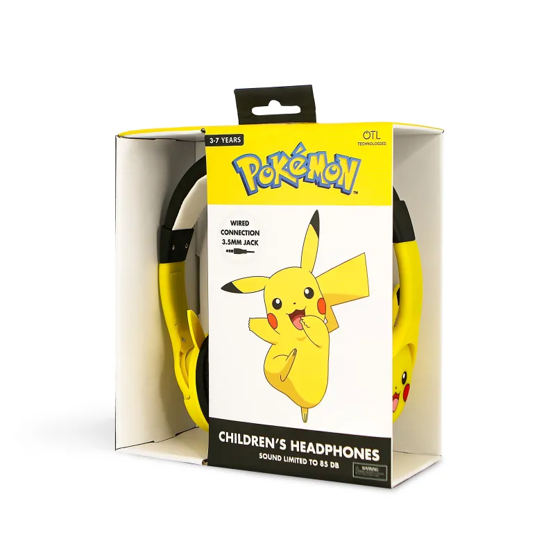 BEDRADE KINDERHOOFDTELEFOON PIKACHU MET VOLUMEBEGRENZING - The Shop Gamer