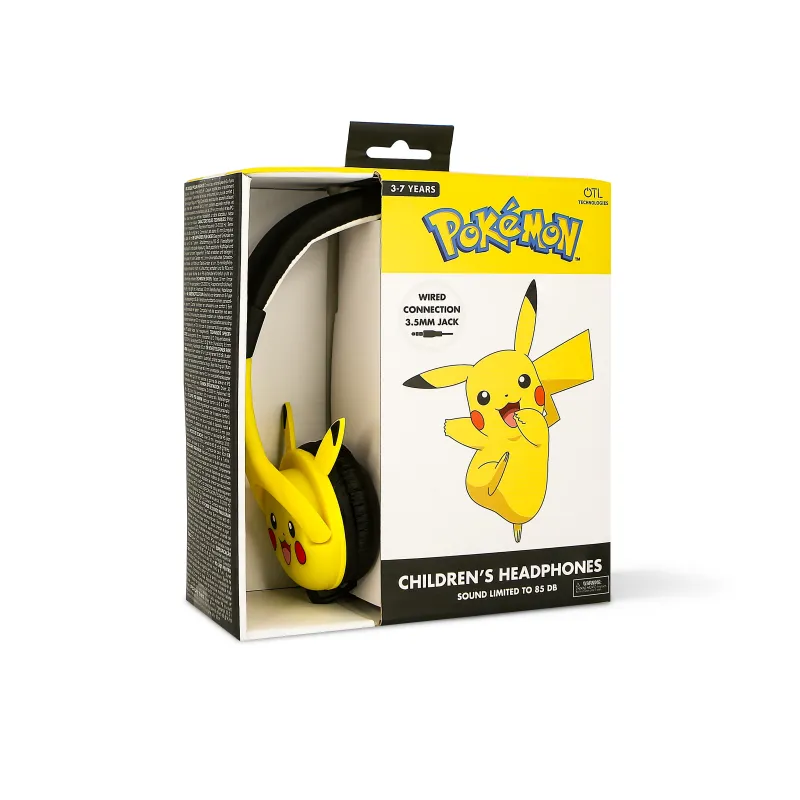 BEDRADE KINDERHOOFDTELEFOON PIKACHU MET VOLUMEBEGRENZING - The Shop Gamer