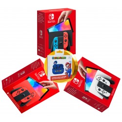 CONSOLA NINTENDO SWITCH MODELO OLED ELIGE TU COLOR + AURICULARES INALÁMBRICOS SUPER MARIO CON ESTUCHE CARGA COLOR AZUL OFICIALES