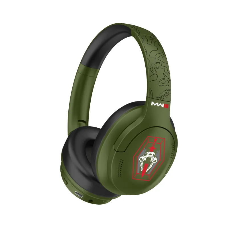 AUSCULTADORES SEM FIOS COM CANCELAMENTO DE RUÍDO CALL OF DUTY MODERN WARFARE 3, CAMUFLAGEM VERDE - The Shop Gamer