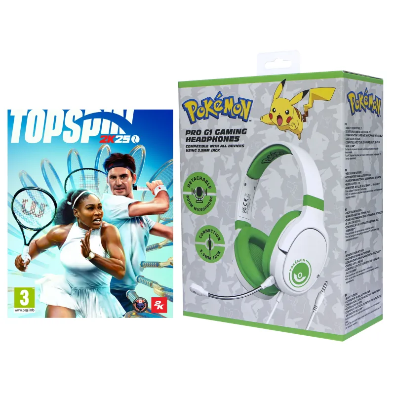 TOP SPIN 2K25 PC DIGITAL DOWNLOAD CODE + OTL PRO G1 GAMING HEADPHONES - The Shop Gamer
