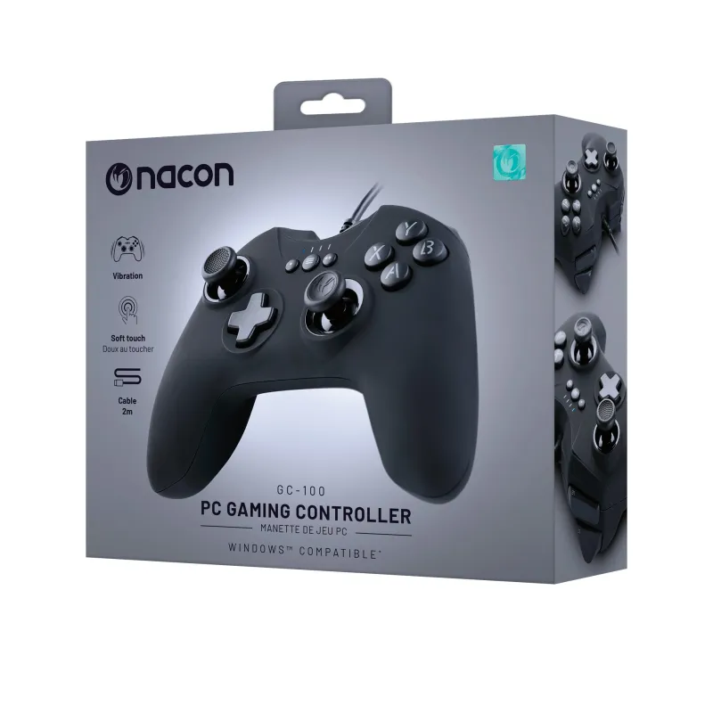 NACON GC-100 WIRED GAMEPAD FOR PC, CHOOSE YOUR COLOUR, BLUE, WHITE OR BLACK, EUROPEAN WARRANTY - The Shop Gamer