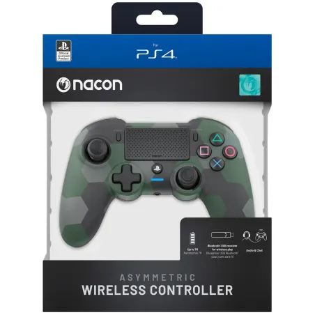 CONTROLLER WIRELESS CON LICENZA UFFICIALE PLAYSTATION NACON ASYMETRIC PER PS4, SCEGLI NERO, MIMETICO VERDE O GRIGIO, GARANZIA - 