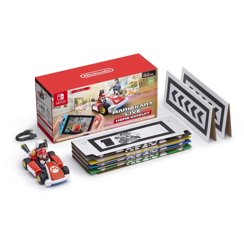 CONSOLA NINTENDO SWITCH MODELO OLED BRANCA, ESCOLHA ENTRE MARIOKART OU LUIGIKART LIVE HOME CIRCUIT, CARRO E JOGO PARA DOWNLOAD -