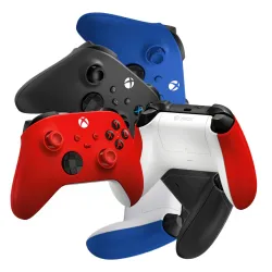KABELLOSER XBOX CONTROLLER VON MICROSOFT, ROT, BLAU ODER SCHWARZ, KOMPATIBEL MIT XBOX SERIES X S ONE, WINDOWS, ANDROID, IOS - Th
