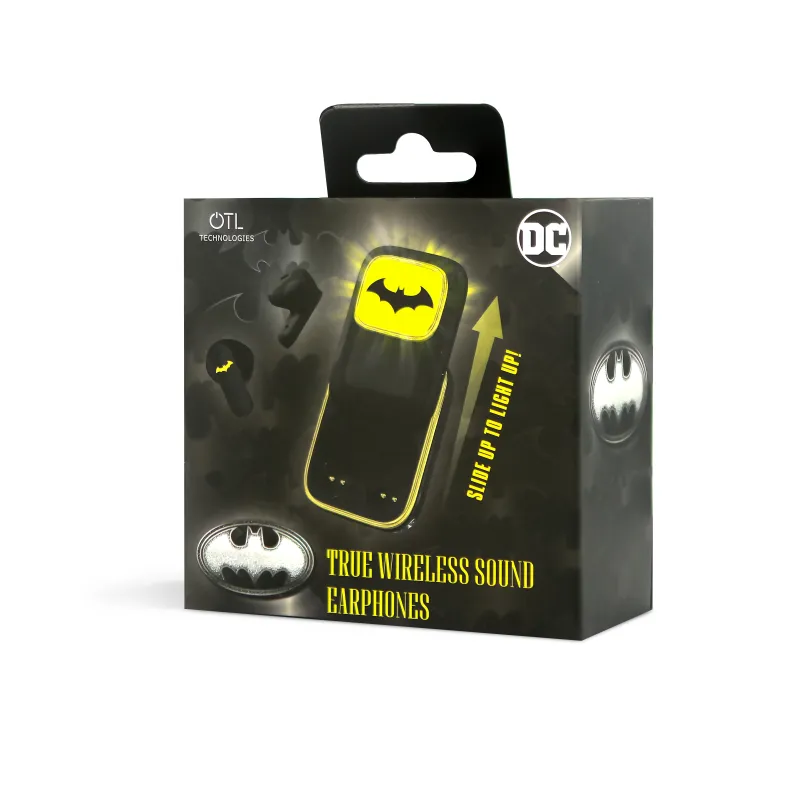 BATMAN THE DARK KNIGHT WIRELESS HEADPHONES WITH SLIDING CHARGING CASE AND LED LIGHT - The Shop Gamer