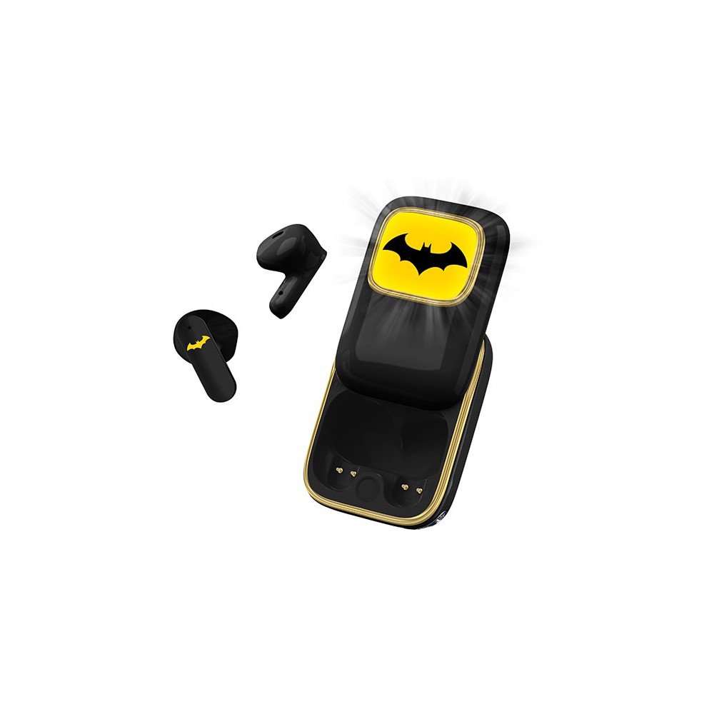 AURICULARES INALÁMBRICOS BATMAN CABALLERO OSCURO  CON ESTUCHE DE CARGA DESLIZANTE Y LUZ LED